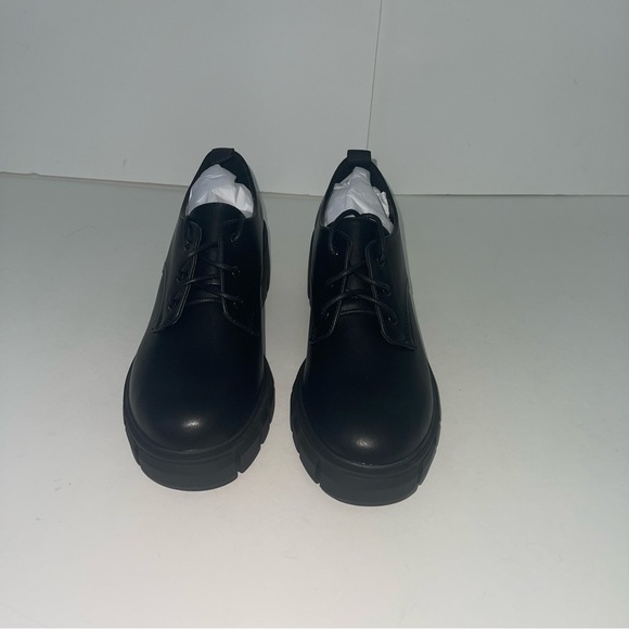 MADDEN GIRL Black Lug Sole Lace Up Shoes Size 8.5 - New In Box - Reemoly - Picture 5 of 14